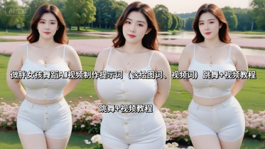 微胖女孩舞蹈AI视频制作提示词(含绘图词、视频词) 跳舞+视频教程-AI学习资源网