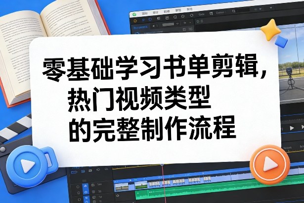 零基础学习书单剪辑，热门视频类型的完整制作流程(更新2026)-AI学习资源网