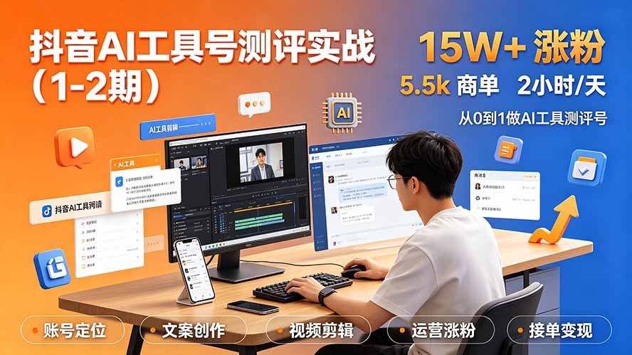 抖音AI工具号测评实战(1-2期-AI学习资源网