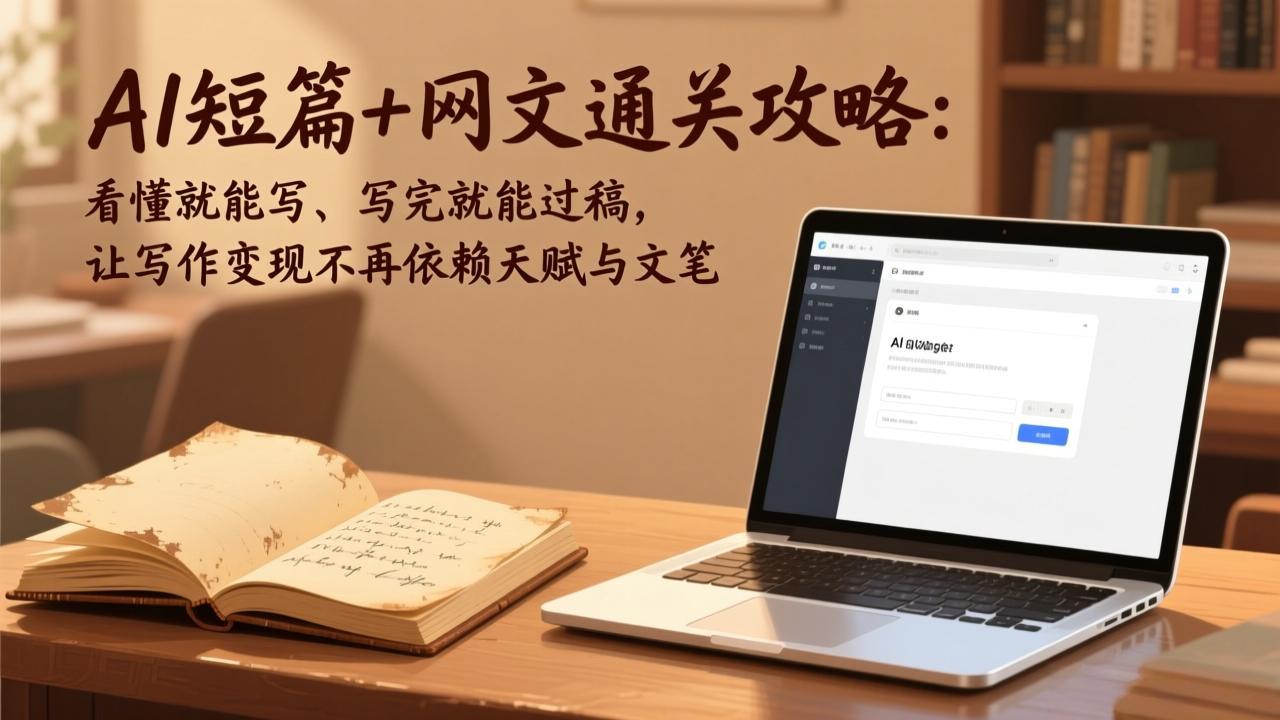 AI短篇+网文通关攻略:看懂就能写、写完就能过稿,让写作变现不再依赖天赋与文笔-AI学习资源网
