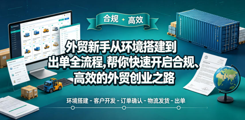 外贸新手从环境搭建到出单全流程，帮你快速开启合规、高效的外贸创业之路-AI学习资源网