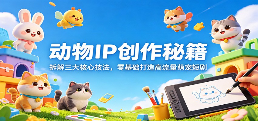 动物IP创作秘籍：拆解三大核心技法，零基础打造高流量萌宠短剧-AI学习资源网