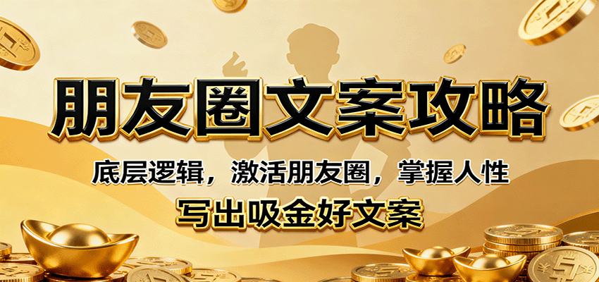 朋友圈文案攻略：底层逻辑，激活朋友圈，掌握人性，写出吸金好文案-AI学习资源网