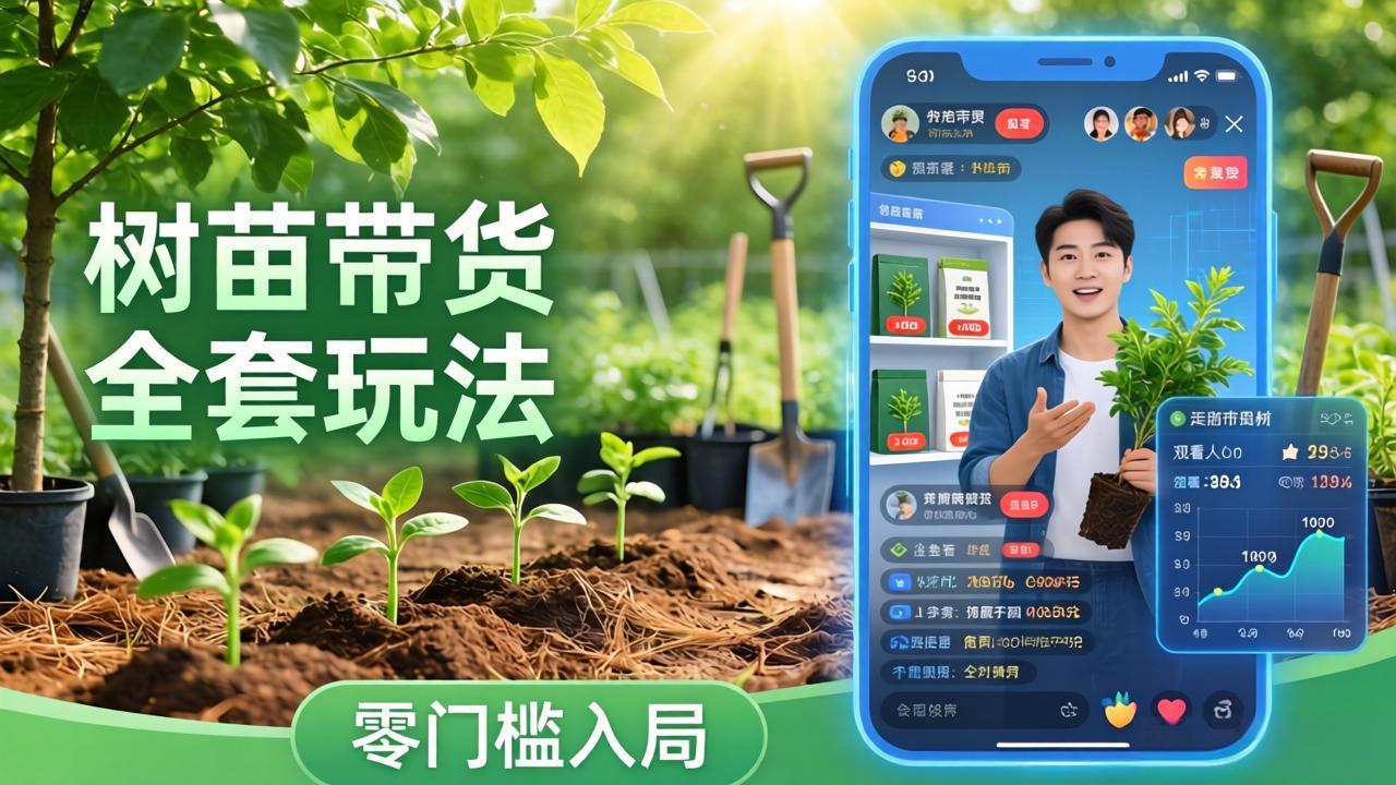 视频号AI树苗带货全套玩法：零门槛入局，掌握豆包、千问等AI工具制作树苗视频的全套流程-AI学习资源网