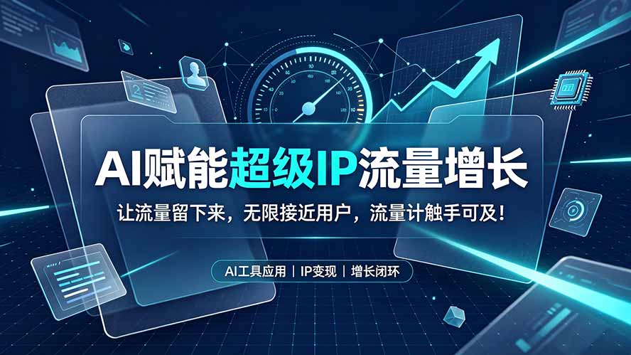 AI赋能超级IP流量增长:让流量留下来,无限接近用户,流量计触手可及!-AI学习资源网