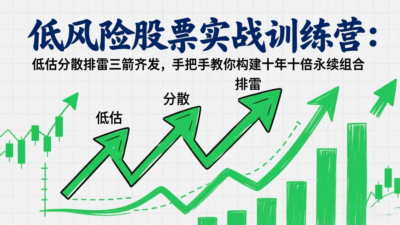 低风险股票实战训练营:低估分散排雷三箭齐发,手把手教你构建十年十倍永续组合-AI学习资源网