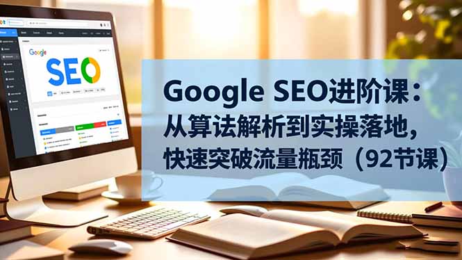 Google SEO进阶课：从算法解析到实操落地，快速突破流量瓶颈(92节课-AI学习资源网