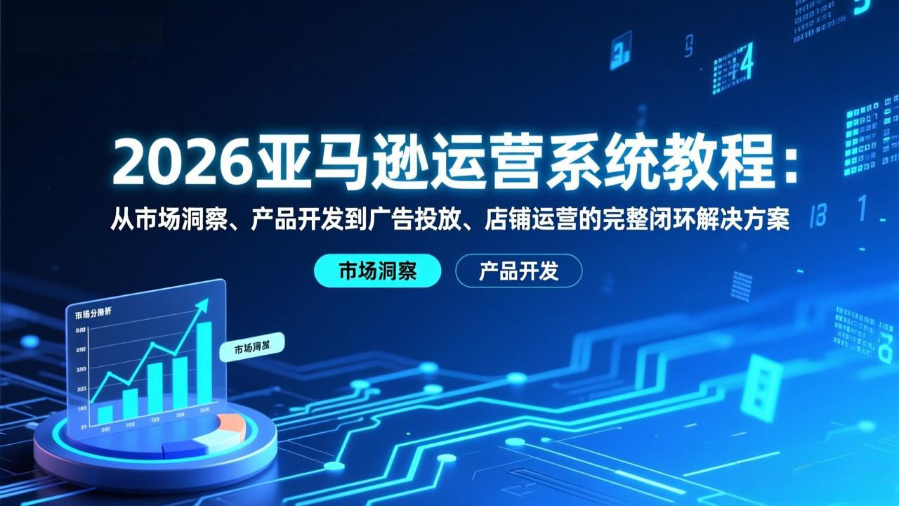 2026亚马逊运营系统教程：从市场洞察、产品开发到广告投放、店铺运营的完整闭环解决方案-AI学习资源网