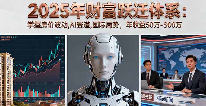2025年财富跃迁体系：掌握房价波动,AI赛道,国际局势，年收益50万-300万-AI学习资源网