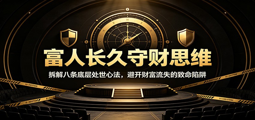 富人长久守财思维：拆解八条底层处世心法，避开财富流失的致命陷阱-AI学习资源网