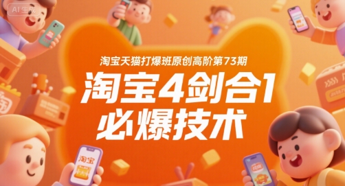 淘宝天猫打爆班原创高阶第73期，淘宝4剑合1必爆技术-AI学习资源网