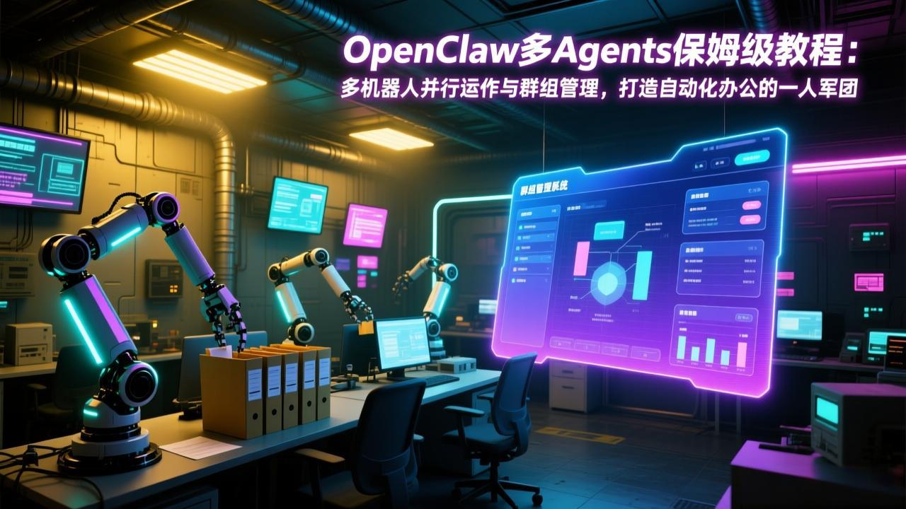OpenClaw多Agents保姆级教程:多机器人并行运作与群组管理,打造自动化办公的一人军团-AI学习资源网