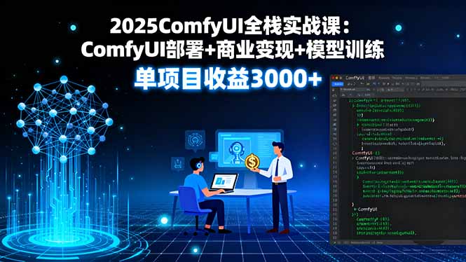 2025ComfyUI全栈实战课：ComfyUI部署+商业变现+模型训练，单项目收益3000+-AI学习资源网