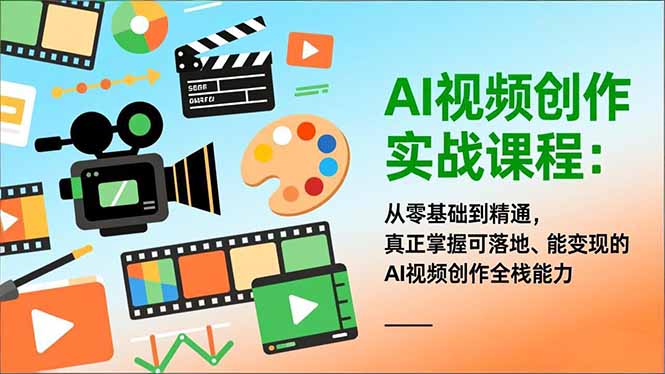 AI视频创作实战课程：从零基础到精通，真正掌握可落地、能变现的AI视频创作全栈能力-AI学习资源网