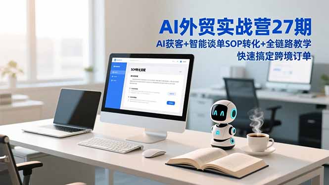 AI外贸实战营27期，AI获客+智能谈单+SOP转化+全链路教学，快速搞定跨境订单-AI学习资源网