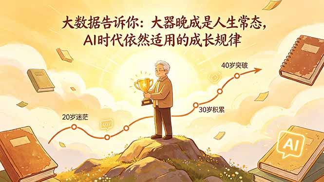 付费文章：大数据告诉你：大器晚成是人生常态，AI 时代依然适用的成长规律-AI学习资源网