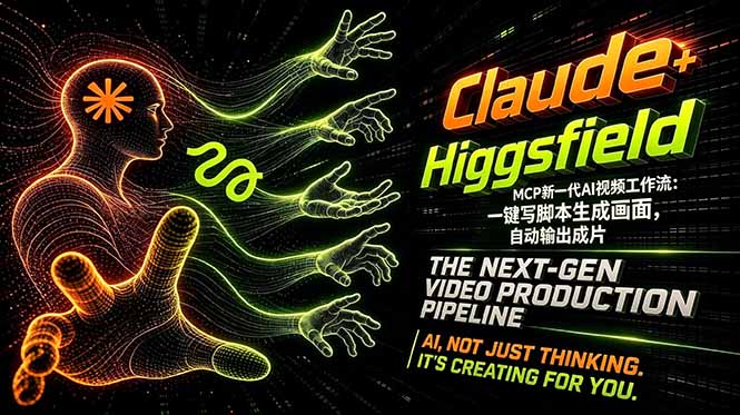 Claude+Higgsfield MCP新一代AI视频工作流：一键写脚本生成画面，自动输出成片-AI学习资源网