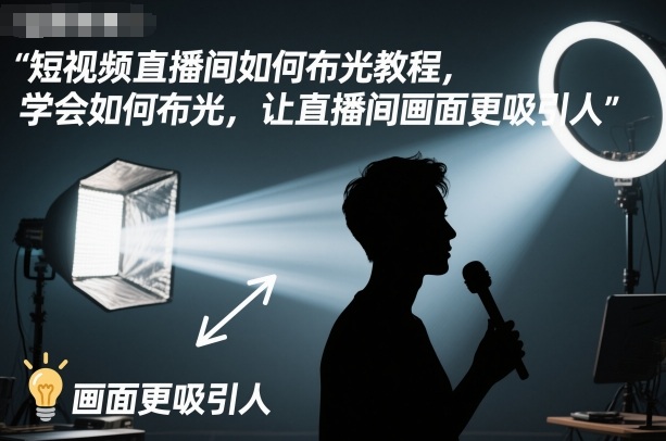 短视频直播间如何布光教程,学会如何布光,让直播间画面更吸引人-AI学习资源网