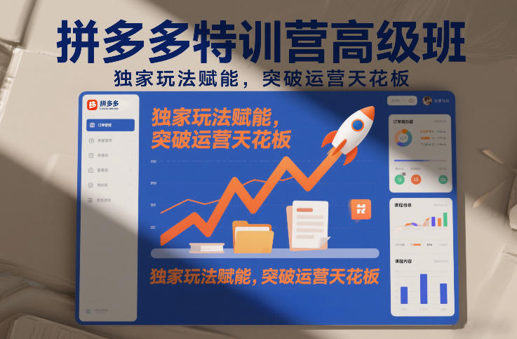 拼多多特训营高阶班，独家玩法赋能，突破运营天花板(更新26年1月)-AI学习资源网