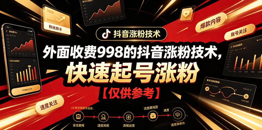 外面收费998的抖音涨粉技术，快速起号涨粉【仅供参考】-AI学习资源网