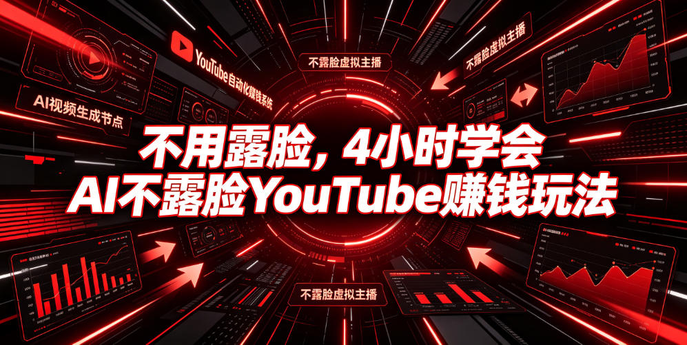 不用露脸，4小时学会AI不露脸YouTube賺钱玩法【原创双语字幕】-AI学习资源网