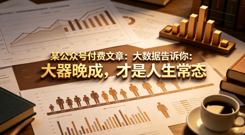 某公众号付费文章：大数据告诉你：大器晚成，才是人生常态-AI学习资源网