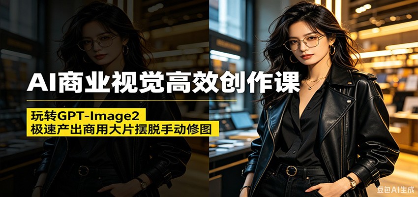 AI商业视觉高效创作课：玩转GPT-Image2，极速产出商用大片摆脱手动修图(更新)-AI学习资源网