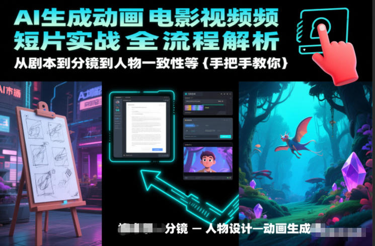 AI生成动画电影视频短片实战全流程解析，从剧本到分镜到人物一致性等手把手教你-AI学习资源网