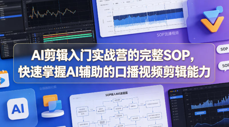 AI剪辑入门实战营的完整SOP，快速掌握AI辅助的口播视频剪辑能力-AI学习资源网