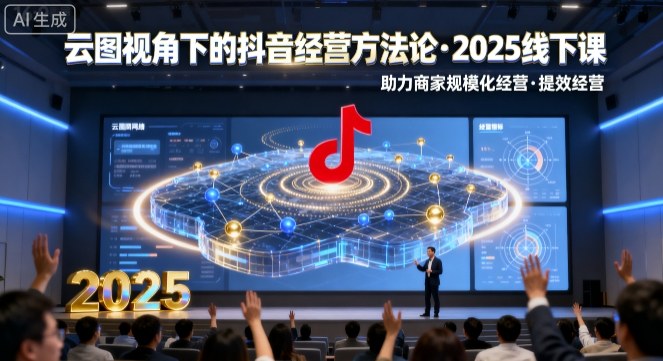 云图视角下的抖音经营方法论，2025线下课，助力商家规模化经营，提效经营(录音+字幕)-AI学习资源网