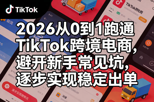 2026从0到1跑通TikTok跨境电商，避开新手常见坑，逐步实现稳定出单-AI学习资源网