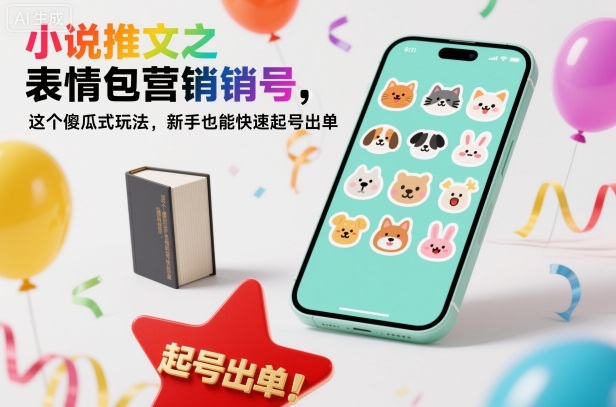 小说推文之表情包营销号,这个傻瓜式玩法,新手也能快速起号出单-AI学习资源网