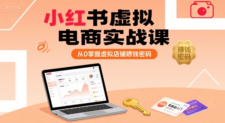 小红书虚拟电商实战课，从0掌握虚拟店铺賺钱密码-AI学习资源网