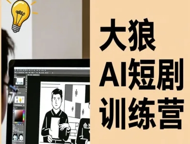大狼AI短剧训练营-短剧课程(更新中)-AI学习资源网