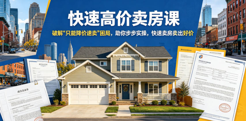 快速高价卖房课，破解“只能降价速卖”困局，助你步步实操，快速卖房卖出好价(更新2026)-AI学习资源网