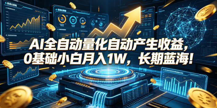 AI全自动量化自动产生收益，0基础小白月入1W，长期蓝海！【揭秘】-AI学习资源网