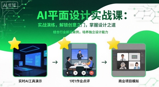 AI平面设计实战课，实战演练，解锁创意之门，掌握设计之道-AI学习资源网