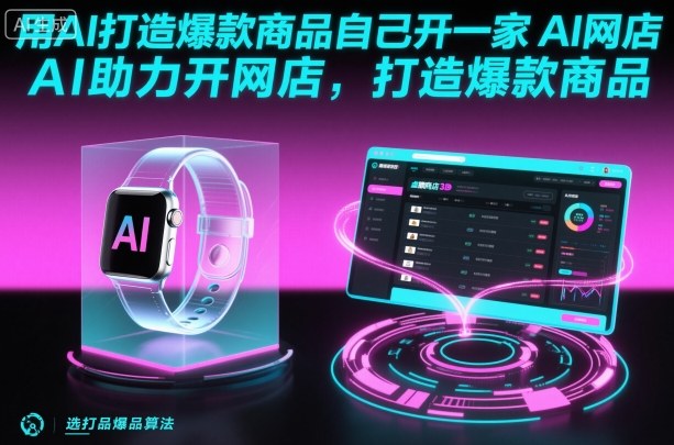 用AI打造爆款商品自己开一家AI网店，AI助力开网店，打造爆款商品-AI学习资源网