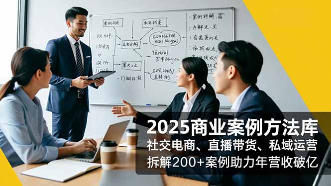 2025商业案例方法库，社交电商、直播带货、私域运营，拆解200+案例助力年营收破亿-AI学习资源网