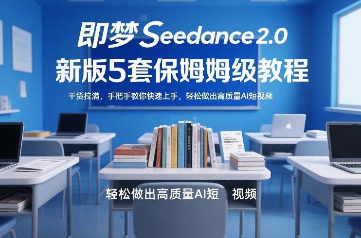 即梦Seedance2.0新版5套保姆级教程,干货拉满,手把手教你快速上手,轻松做出高质量AI短视频-AI学习资源网