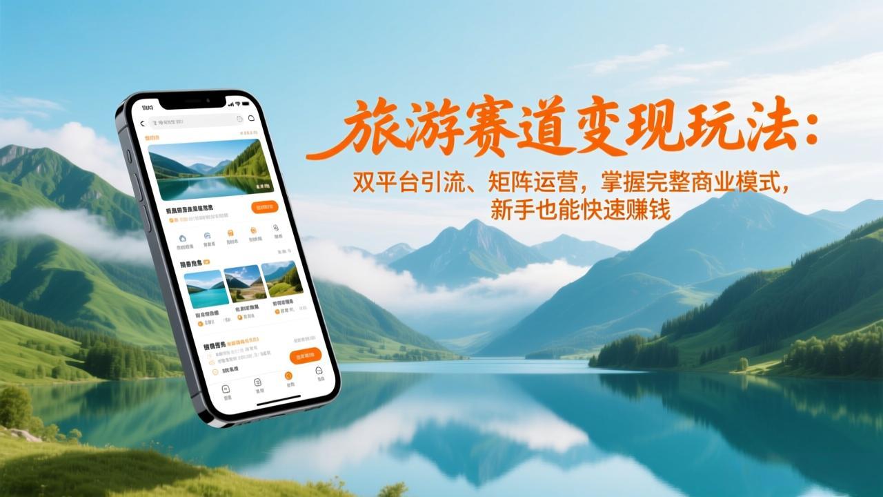 旅游赛道变现玩法：双平台引流、矩阵运营，掌握完整商业模式，新手也能快速赚钱-AI学习资源网