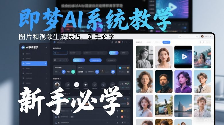 即梦AI系统教学，图片和视频生成技巧，新手必学-AI学习资源网