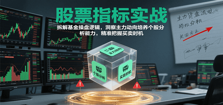 股票指标实战，基金操盘逻辑拆解，洞察主力动向培养个股分析能力把握买卖时机(更新)-AI学习资源网