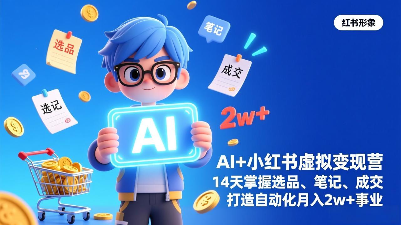 AI+小红书虚拟变现营(完结-AI学习资源网