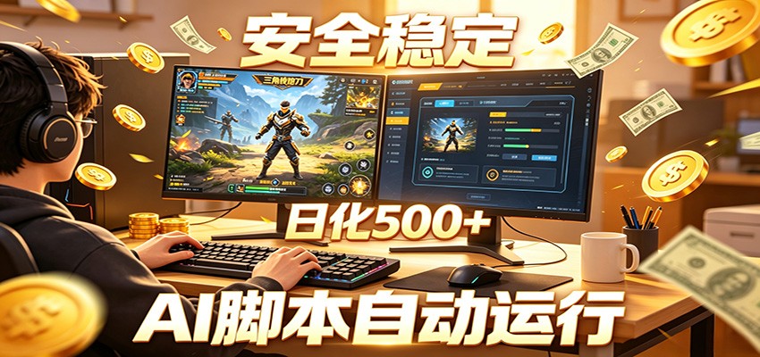 三角洲全自动挂机,AI脚本躺赚,日化500+-AI学习资源网