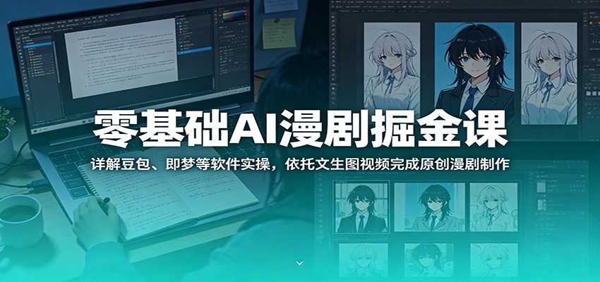 零基础AI漫剧掘金课：详解豆包、即梦等软件实操，依托文生图视频完成原创漫剧制作-AI学习资源网