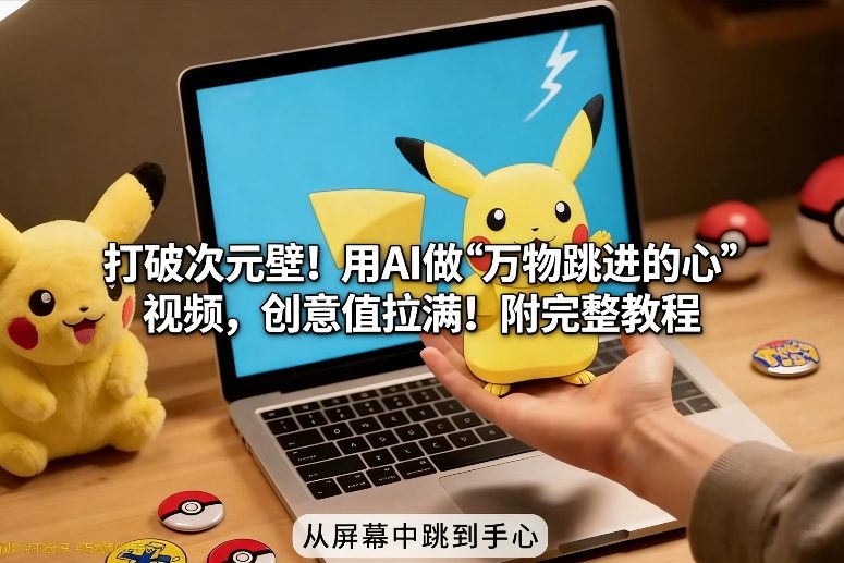 打破次元壁！用AI做【万物跳进手心】视频，创意值拉满！附完整教程-AI学习资源网