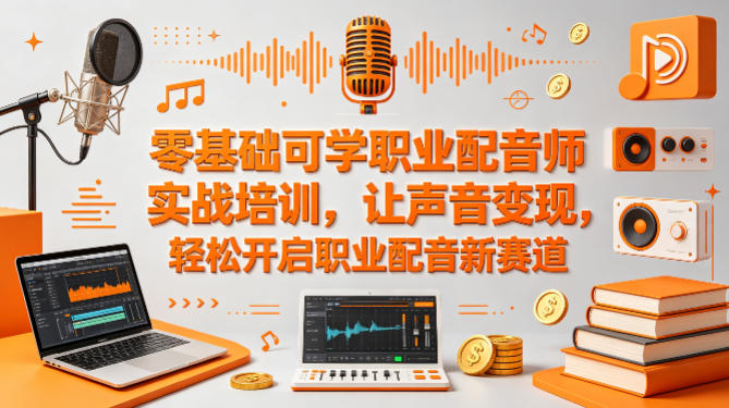 零基础可学职业配音师实战培训，让声音变现，轻松开启职业配音新赛道-AI学习资源网