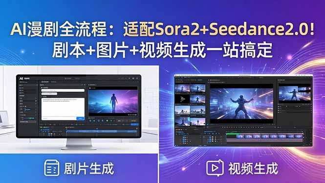 AI漫剧全流程：适配Sora2+Seedance2.0！剧本+图片+视频生成一站搞定-AI学习资源网