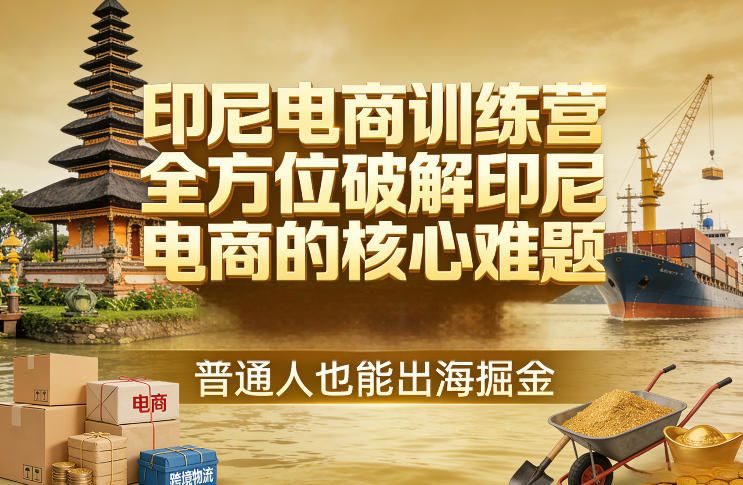 印尼电商训练营，全方位破解印尼电商的核心难题，普通人也能出海掘金-AI学习资源网